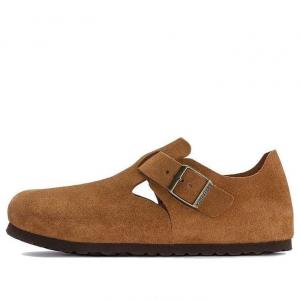 Тапочки (WMNS) Birkenstock London Suede Leather Narrow Fit 'Mink' 1023650, коричневый