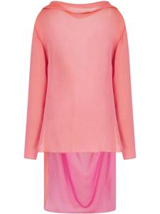 Giorgio Armani блузка с драпировкой, розовый