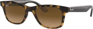 Солнцезащитные очки Ray-Ban Unisex Rb4640 квадратной формы, Light Havana/Polarized Brown Gradient