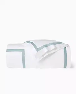 Пододеяльник из хлопчатобумажной ткани Estate, двойной Sferra, white/poolside