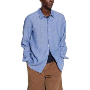 Рубашка унисекс королевского синего цвета Uniqlo, синий