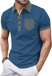 Мужская поло с коротким рукавом Casual Slim Fit Oversized CHXLQQX