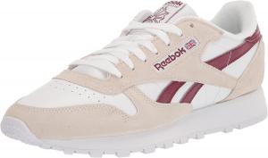 Классические кожаные кроссовки для взрослых, унисекс V1 Reebok, белый/бордовый