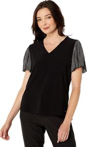 Женская блузка с коротким рукавом Tommy Hilfiger, Black/Ivory