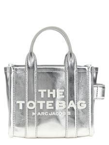 Кроссбоди-сумка «The Metallic Leather Crossbody Tote» MARC JACOBS, серебряный