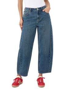 Джинсы Barrel-Leg с высокой талией Seven7, синий