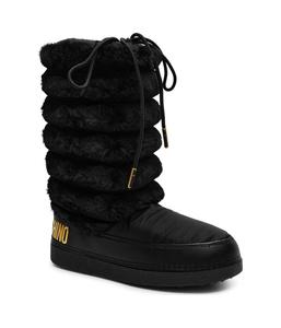 Дутики женские Love Moschino зимние с мехом, черный