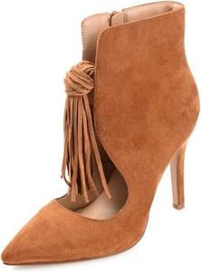 Женские сандалии FSJ с кисточками, туфли на шпильке с острым носком, вырезами, бахромой по бокам и молнией, модные туфли для вечеринки или выпускного, размеры US 4-16, Orange Brown