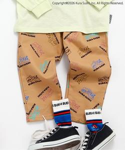 Брюки SUSHI с принтом по всей поверхности, созданные в сотрудничестве с Kura Sushi, устойчивые к пятнам, длина 10 дюймов.
