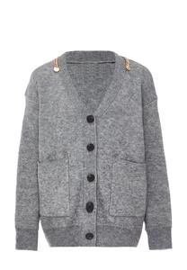 Вязаный кардиган caissa, пятнистый серый
