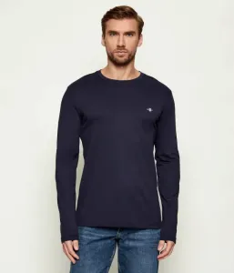 Лонгслив slim fit Gant, темно-синий
