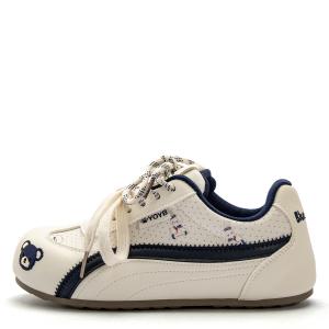 STAE Скользоустойчивые износостойкие низкие скейтерские женские туфли Beige Blue, цвет Beige Blue