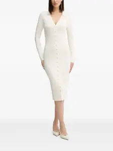 Платье миди в рубчик Guess Usa, нейтральный