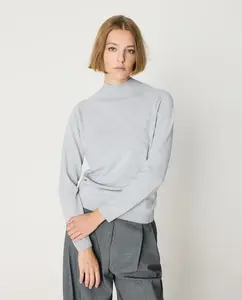 Женский джемпер с воротником Перкинс и длинными рукавами реглан Escorpion, серый