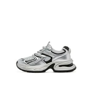 Женские кроссовки DAPHNE на низкой платформе, серо-черные