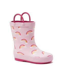 Детские резиновые сапоги Pull On Splash для малышей Lands' End, розовый