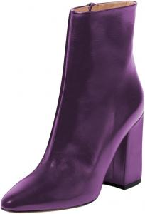 Женские ботильоны Miss Left с заостренным носком, на щиколотку, однотонные, с массивным каблуком, молния сбоку, повседневные рабочие и нарядные туфли, размеры 4-16 US, Purple