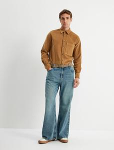 Koton Рубашка на пуговицах Regular fit в коричневом цвете