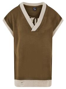 Голландский вязаный кардиган цвета хаки Von Dutch