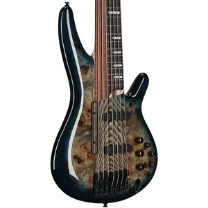 Электрический бас-гитар Ibanez SRAS7 Bass Workshop Ashula (с футляром), Cosmic Blue Burst