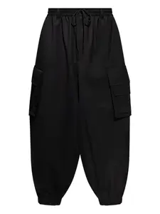 Брюки-карго с завязками Y-3, черный