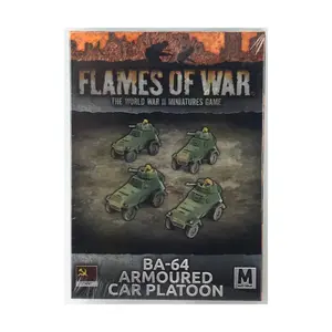 Взвод бронеавтомобиля БА-64 - средний (пластик), Flames of War - WWII - Soviet - Vehicles (4th Edition)