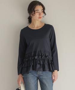 Рубашка с оборками в сочетании с длинной футболкой Suite, цвет Navy [075]