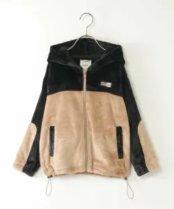 Толстовка на молнии с меховой подкладкой и нагрудной панелью (110~160 см) Ikka, цвет Beige