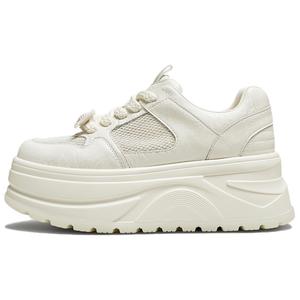 TATA Низкие женские скейтерские кроссовки бежево-серебристые, цвет Beige/Silver