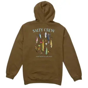 Худи Salty Crew Lure gear fleece, зеленый