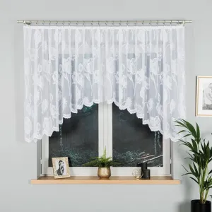 СОНЯ - Готовая жаккардовая штора с подгибом по низу - 350х120 см - белая MARKIZETA HOME