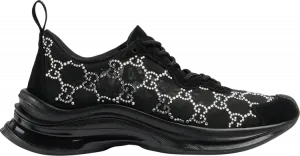 Кроссовки Gucci Wmns Run Sneaker 'GG Crystal - Black', черный