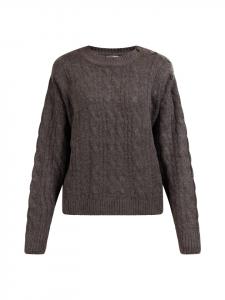 Женский вязаный свитер темно-коричневого цвета DreiMaster Vintage