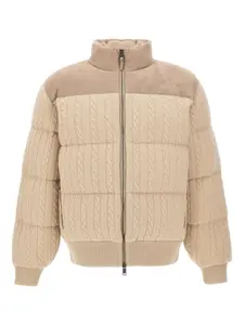 Вязаная замшевая куртка Boss, нейтральный