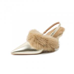 YAFEI XUANYU Стройные каблуки на шпильке 7 см женские золотые-116, цвет Gold-116