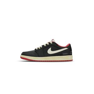 Jordan Air 1 устойчивые к истиранию низкие баскетбольные кроссовки Unisex Black White Red