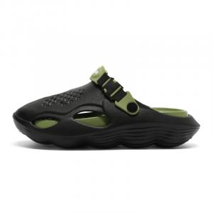 PLAY COBBLER Мужские быстросохнущие тапочки с закрытым носком EVA - черно-зеленые, цвет Black Green