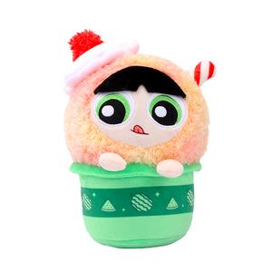 Куклы плюшевые The Powerpuff Girls, Bubbles, Fuzzy, And Flower, Cotton Candy Ball, высота 19см HUGKIS