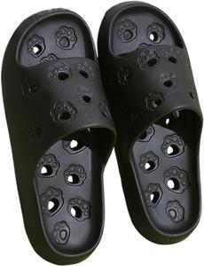 Мужские сетчатые водные тапочки без шнурков для бассейна, душа, пляжа, удобные легкие для ванной Generic, черный