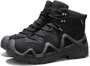 Мужские облегченные походные ботинки Qacksv, комфортные ботинки средней высоты для активного отдыха и повседневной ходьбы с амортизированной поддержкой, черный