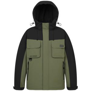 Пуховик унисекс CAMEL, Темное дерево / Фантомный черный