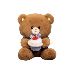 Милый плюшевый медвежонок Cartoon Creative Seven Joy, высота 25 см Mr. Toy, коричневый