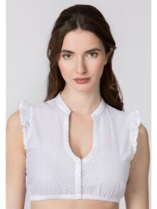 Блузка дирндль в стиле Stockerpoint Мелания в белом цвете Stockerpoint