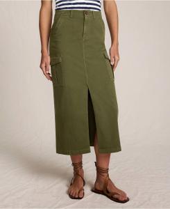 Женская юбка-карго с градиентным переходом цвета Lands' End, Dark cilantro green