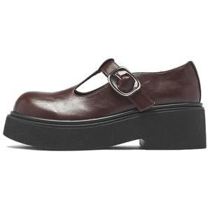 AGSDON Мэри Джейн туфли женские черно-коричневые, цвет Brown