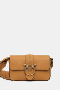 Кожаная сумка Pinko, оранжевый