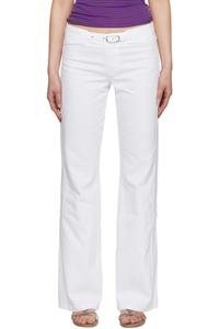 Эксклюзивные белые брюки Nicole Denim от SSENSE Gimaguas