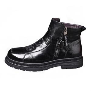 GZZ Мужские черные зимние ботинки на шнуровке, цвет Black Insulated Shoes