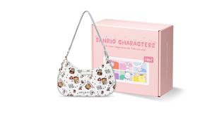 Sanrio, Коллекция Black Leather Hello Kitty Полиэстеровая Сумка Через Плечо Hello Kitty Маленькая Женская Серый Zgo, Стиль B Кукла Серый