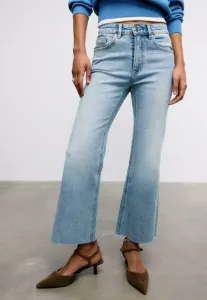 Укороченные расклешенные джинсы Stradivarius, Raw Denim